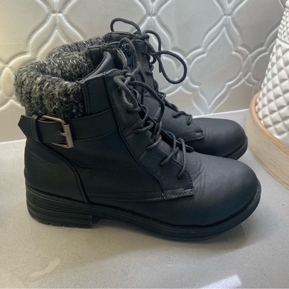 UNIONBAY ~ Stockholm Combat Boots Black Size 8 - Picture 4 of 14